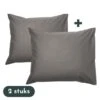 Zavelo Kussenslopen - Hotelkwaliteit - Set Van 2 Stuks - Antraciet - 60x70cm...