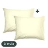 Zavelo Kussenslopen - Hotelkwaliteit - Set Van 2 Stuks - Ivoor - 60x70cm - 10...