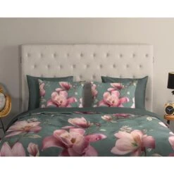 Good Morning Dekbedovertrek "Magnolia" - Groen - (240x220 Cm) -Leen Bakker Winkel 1000063270 0110