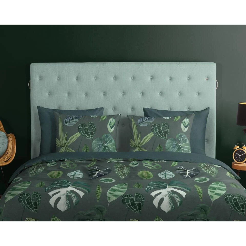 Good Morning Dekbedovertrek "Urban Jungle" - Groen - (140x220 Cm) 5 Good Morning Dekbedovertrek "Urban Jungle" - Groen - (140x220 Cm) - Afbeelding 3
