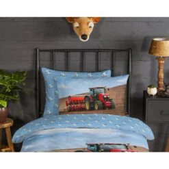 Good Morning Dekbedovertrek "Tractor" - Multi - (140x220 Cm) -Leen Bakker Winkel 1000063634 0110