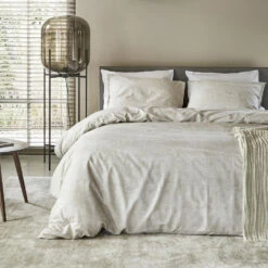 Damai Dekbedovertrek Ebba - Biologisch Katoen - 200x200/220 Cm - Beige -Leen Bakker Winkel 1000064222 0102