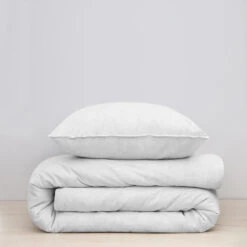 Damai Dekbedovertrek Ebba - Biologisch Katoen - 200x200/220 Cm - Off White -Leen Bakker Winkel 1000064225 0101