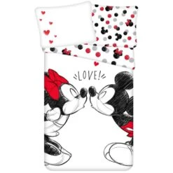 Disney Minnie & Mickey Mouse Dekbedovertrek, Love - 140 X 200 Cm - Katoen