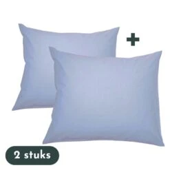 Zavelo Kussenslopen - Hotelkwaliteit - Set Van 2 Stuks - Blauw - 60x70cm - 10...