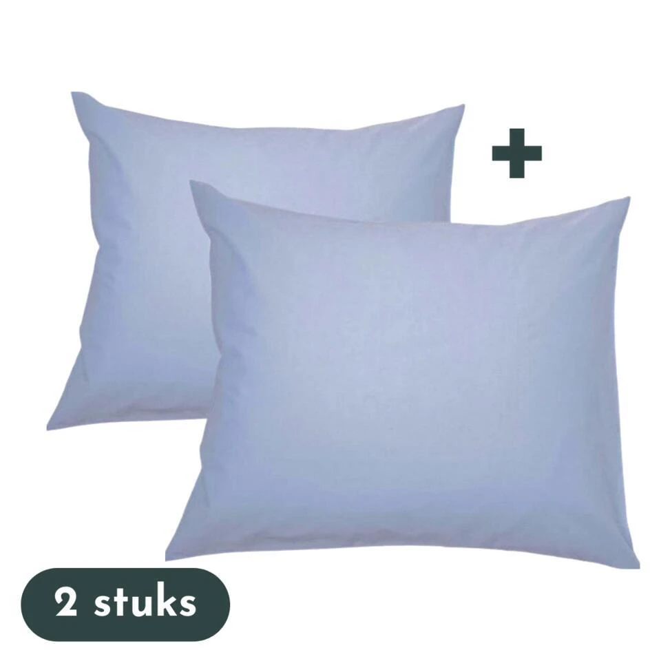 Zavelo Kussenslopen - Hotelkwaliteit - Set Van 2 Stuks - Blauw - 60x70cm - 10... 3 Zavelo Kussenslopen - Hotelkwaliteit - Set Van 2 Stuks - Blauw - 60x70cm - 10...