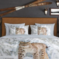 Good Morning Dekbedovertrek "Lynx" - Grijs - (240x220 Cm) -Leen Bakker Winkel 1000065868 0102