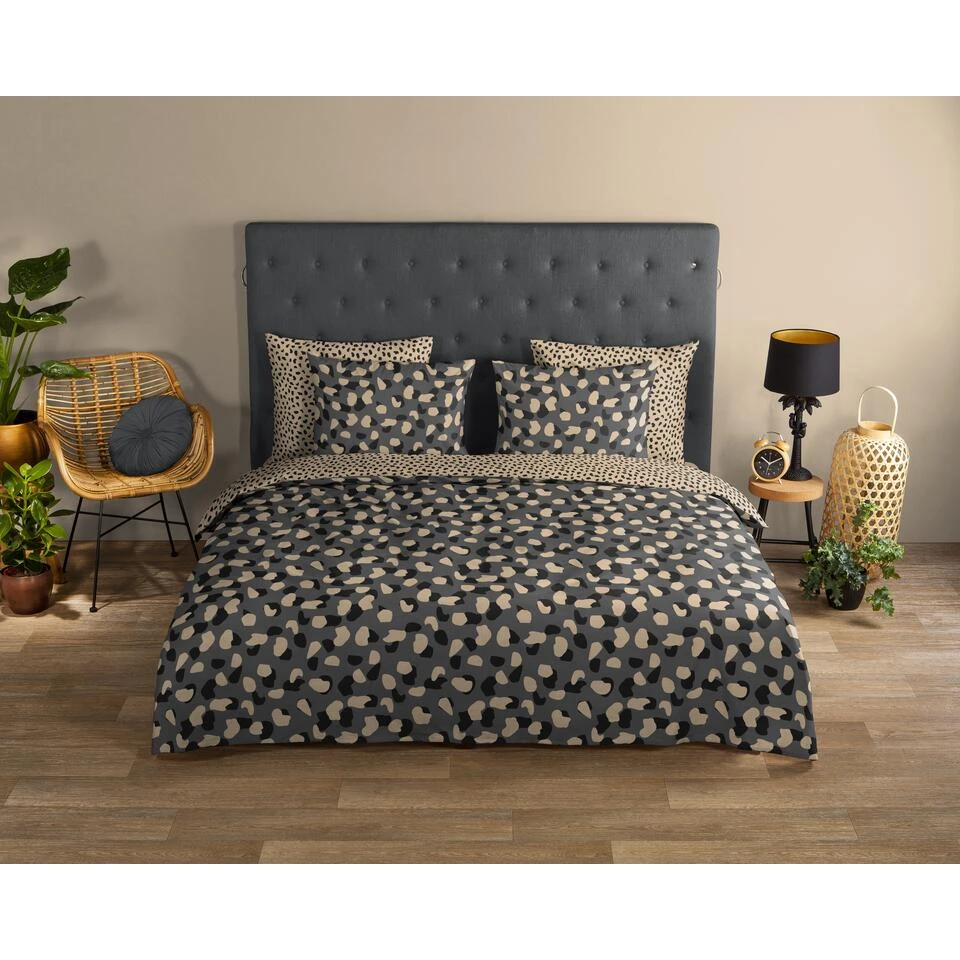 Good Morning Dekbedovertrek "Spotted" - Grijs - (200x220 Cm) 4 Good Morning Dekbedovertrek "Spotted" - Grijs - (200x220 Cm) - Afbeelding 2