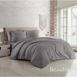 Papillon Dekbedovertrek Beaufort - 200x200/220 - Grijs -Leen Bakker Winkel 1000066329 0101