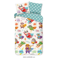 Good Morning Dekbedovertrek "Superhero" - Multi - (140x220 Cm)