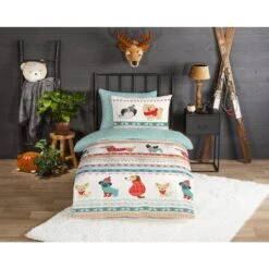 Good Morning Dekbedovertrek "Doggies" - Multi - (140x220 Cm) -Leen Bakker Winkel 1000070223 0101
