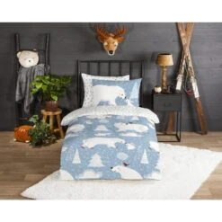 Good Morning Dekbedovertrek "Northpole" - Blauw - (140x220 Cm) -Leen Bakker Winkel 1000070224 0101