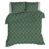 Romanette Flanellen Dekbedovertrek Murad Groen-2-persoons (200 X 200/220 Cm)