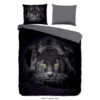 Pure Dekbedovertrek "Panter" - Zwart - (200x220 Cm) -Leen Bakker Winkel 1000071267
