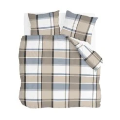 Byrklund - Dekbedovertrek Big Squares - 240x220 Cm - Zand
