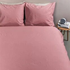 Ambiante Dekbedovertrek Uni Cotton Pink-1-persoons (140 X 200/220 Cm) -Leen Bakker Winkel 1000076657 0103