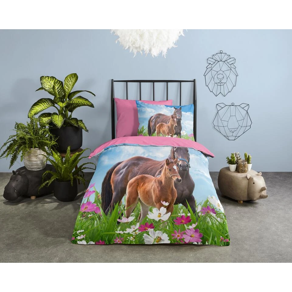 Good Morning Dekbedovertrek "Dora" - Multi - (140x220 Cm) 4 Good Morning Dekbedovertrek "Dora" - Multi - (140x220 Cm) - Afbeelding 2