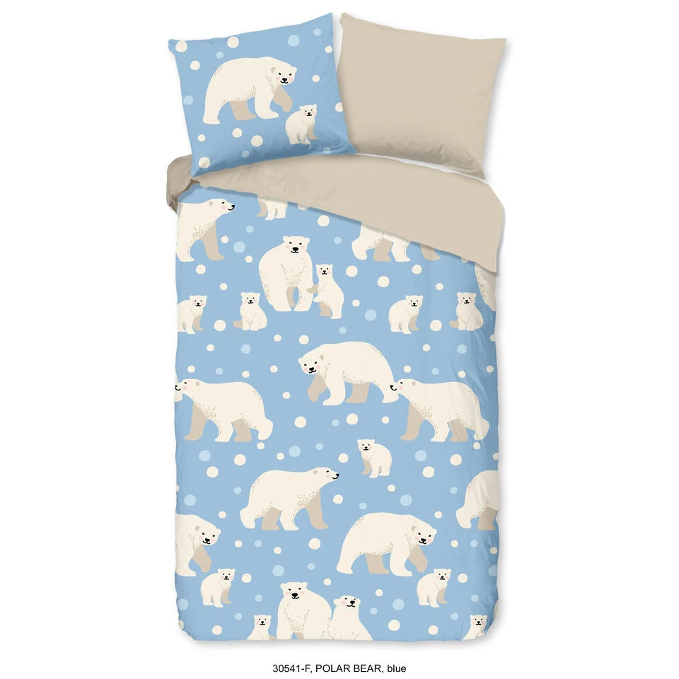 Good Morning Dekbedovertrek "Polar Bear" - Blauw - (140x220 Cm) 3 Good Morning Dekbedovertrek "Polar Bear" - Blauw - (140x220 Cm)