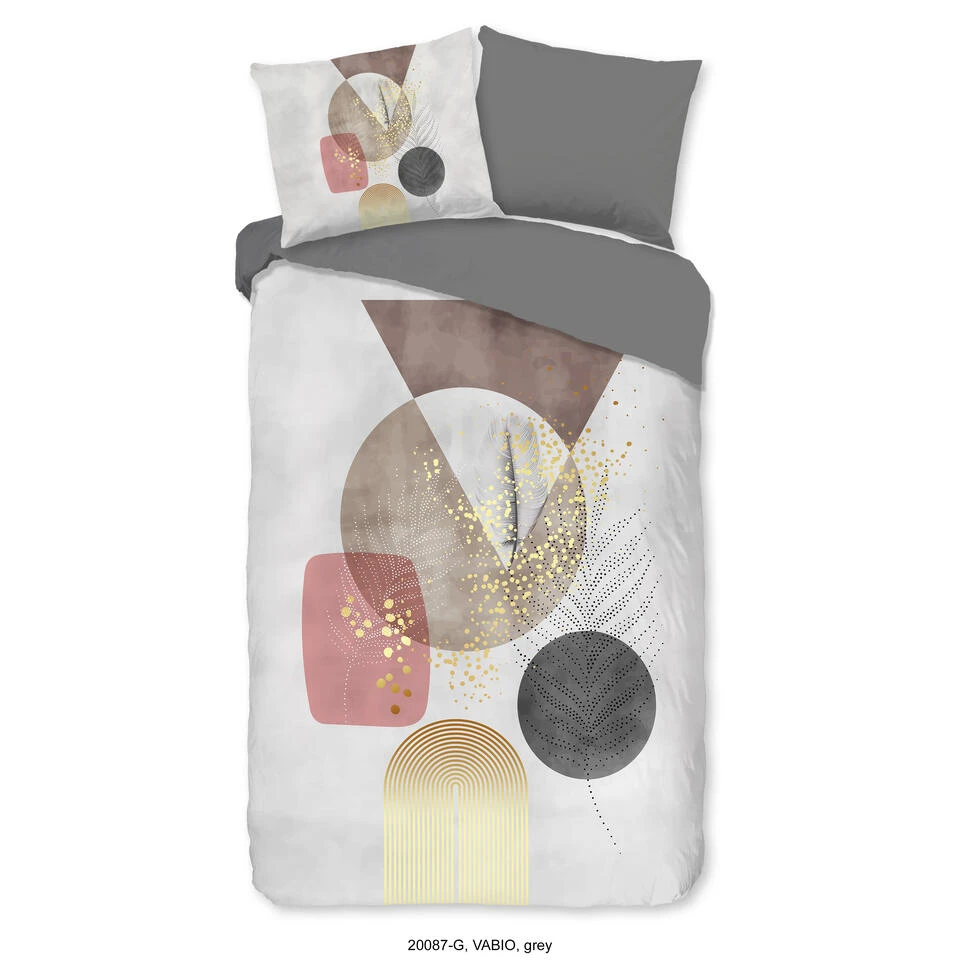 Good Morning Dekbedovertrek "Vabio" - Grijs - (140x220 Cm) 3 Good Morning Dekbedovertrek "Vabio" - Grijs - (140x220 Cm)