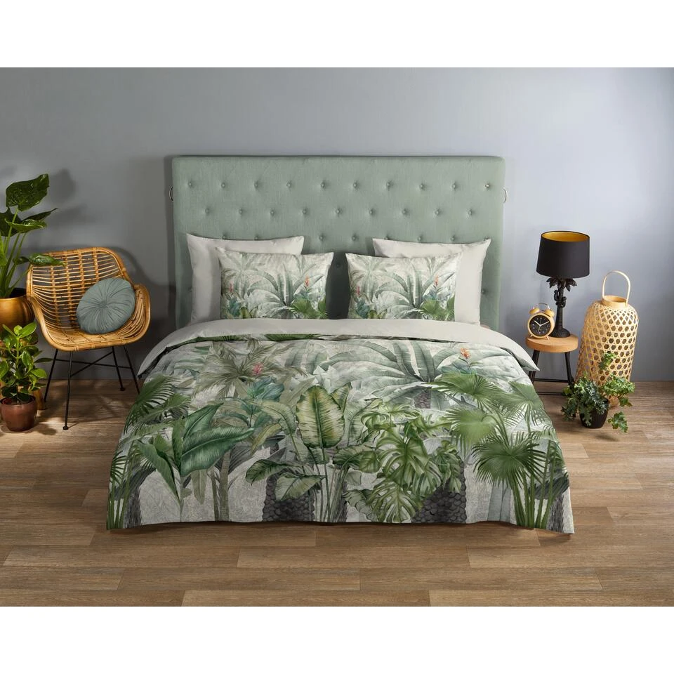 Good Morning Dekbedovertrek "Valerie" - Groen - (240x220 Cm) 4 Good Morning Dekbedovertrek "Valerie" - Groen - (240x220 Cm) - Afbeelding 2