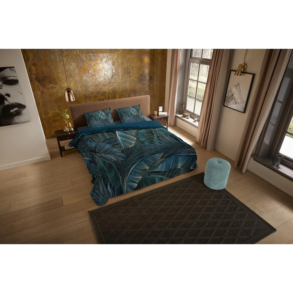 Pure Dekbedovertrek "Joost" - Petrol - (140x220 Cm) 4 Pure Dekbedovertrek "Joost" - Petrol - (140x220 Cm) - Afbeelding 2