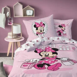 Disney Minnie Mouse Dekbedovertrek Shopping - 140 X 200 Cm - Katoen -Leen Bakker Winkel 1000088883 0103