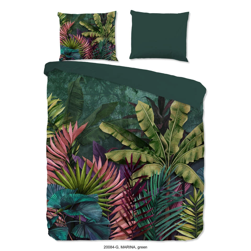 Good Morning Dekbedovertrek "Marina" - Groen - (200x220 Cm) 3 Good Morning Dekbedovertrek "Marina" - Groen - (200x220 Cm)