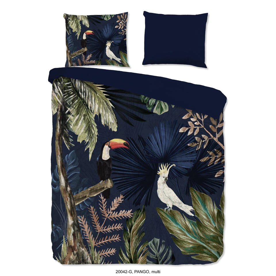 Good Morning Dekbedovertrek "Pango" - Blauw - (140x220 Cm) 3 Good Morning Dekbedovertrek "Pango" - Blauw - (140x220 Cm)