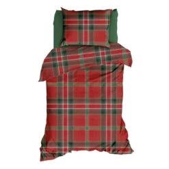 Romanette Flanellen Dekbedovertrek Colpasso Rood-Lits-jumeaux (240 X 200/220 Cm) -Leen Bakker Winkel 1000091509 0101