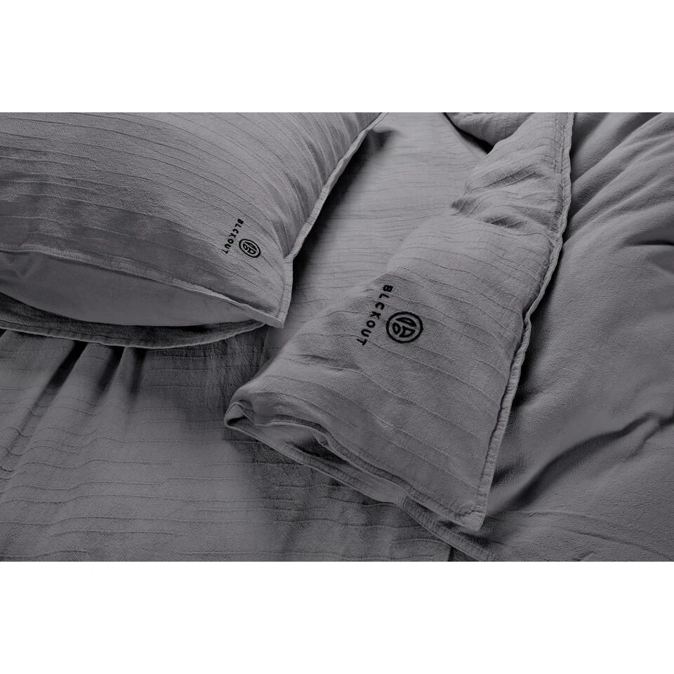 BLCKOUT Dekbedovertrek Odessa - 140x200/220 - Grijs 5 BLCKOUT Dekbedovertrek Odessa - 140x200/220 - Grijs - Afbeelding 3