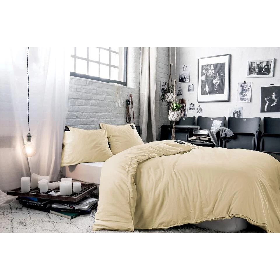 BLCKOUT Dekbedovertrek Oslo - 140x200/220 - Lichtgeel 4 BLCKOUT Dekbedovertrek Oslo - 140x200/220 - Lichtgeel - Afbeelding 2
