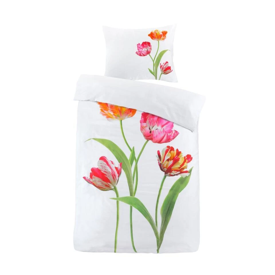 Papillon Dekbedovertrek Tulips - 140x200/220 Cm - Wit 3 Papillon Dekbedovertrek Tulips - 140x200/220 Cm - Wit
