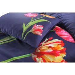 Papillon Dekbedovertrek Tulips - 200x200/220 Cm - Navy -Leen Bakker Winkel 1000093565 0103