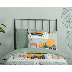 Good Morning Dekbedovertrek "Heavy" - Groen - (100x135 Cm) -Leen Bakker Winkel 1000094411 0110