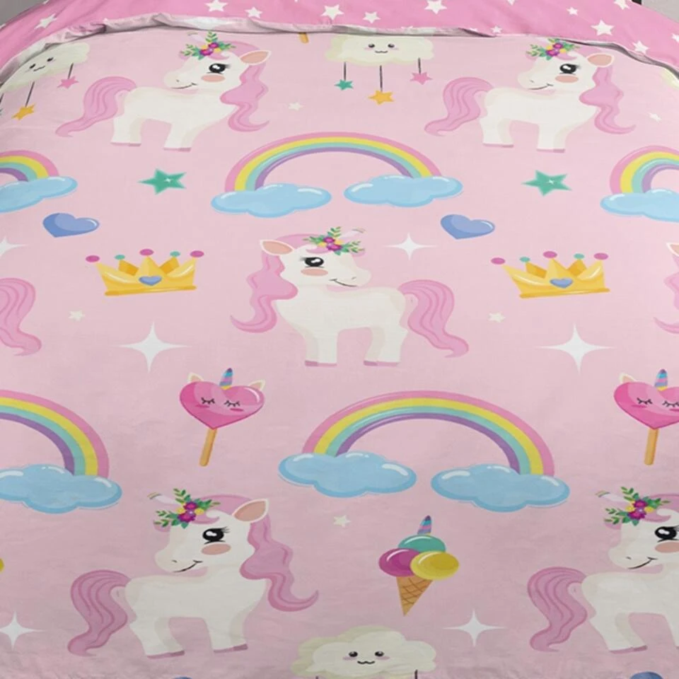 Good Morning Dekbedovertrek "Unilove" - Roze - (140x220 Cm) 6 Good Morning Dekbedovertrek "Unilove" - Roze - (140x220 Cm) - Afbeelding 4