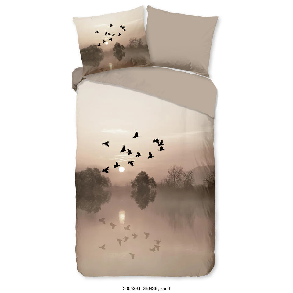 Good Morning Dekbedovertrek "Sense" - Zand - (140x220 Cm) 3 Good Morning Dekbedovertrek "Sense" - Zand - (140x220 Cm)