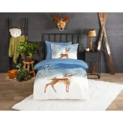 Good Morning Dekbedovertrek "Day" - Blauw - (140x220 Cm) -Leen Bakker Winkel 1000094426 0101