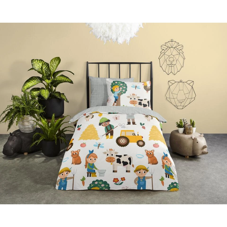 Good Morning Dekbedovertrek "Farm" - Multi - (100x135 Cm) 4 Good Morning Dekbedovertrek "Farm" - Multi - (100x135 Cm) - Afbeelding 2