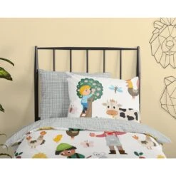 Good Morning Dekbedovertrek "Farm" - Multi - (140x220 Cm) -Leen Bakker Winkel 1000094445 0110