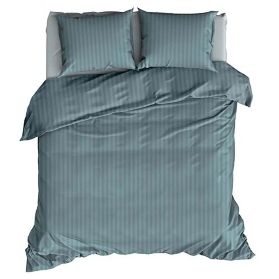 Satin D'Or Dekbedovertrek Streep Smoke Blue-Lits-jumeaux (240 X 200/220 Cm) 3 Satin D'Or Dekbedovertrek Streep Smoke Blue-Lits-jumeaux (240 X 200/220 Cm)