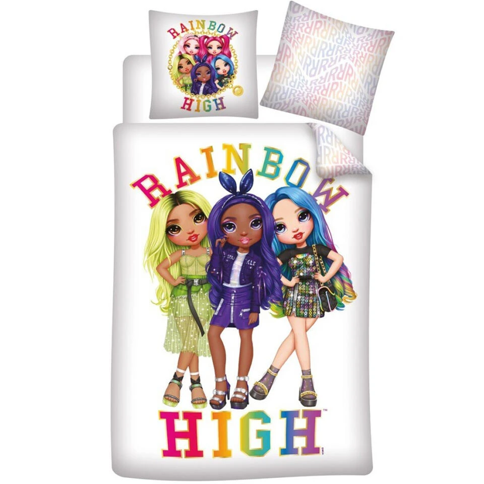 Rainbow High Dekbedovertrek, Pose - 140 X 200 + 63 X 63 Cm - Polyester 3 Rainbow High Dekbedovertrek, Pose - 140 X 200 + 63 X 63 Cm - Polyester