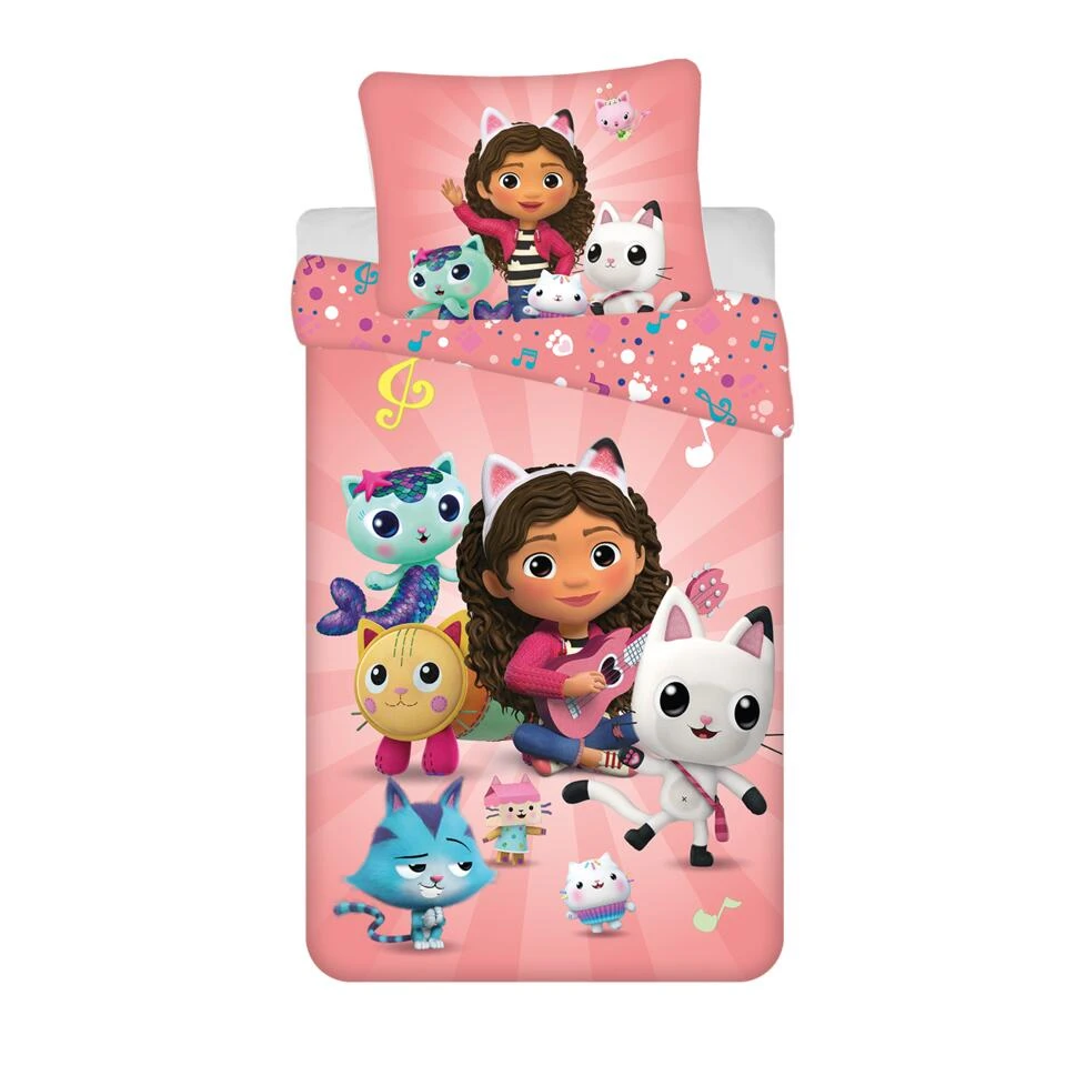 Gabby's Poppenhuis Dekbedovertrek Music - Eenpersoons - 140 X 200 Cm - Katoen 3 Gabby's Poppenhuis Dekbedovertrek Music - Eenpersoons - 140 X 200 Cm - Katoen