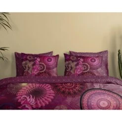 HIP Dekbedovertrek "Miska" - Bordeaux - (240x220 Cm) -Leen Bakker Winkel 1000096057 0110