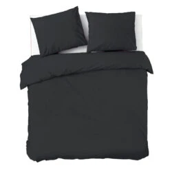 Dindi Home - Dekbedovertrek Plain Beauty - 260x220 Cm - Zwart