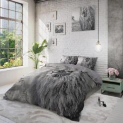 Dreamhouse Dekbedovertrek King Of Nature Grey-1-persoons (140 X 200/220 Cm) -Leen Bakker Winkel 1000098876 0102