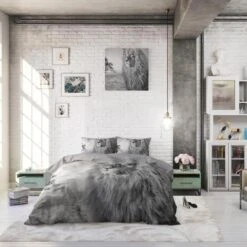 Dreamhouse Dekbedovertrek King Of Nature Grey-1-persoons (140 X 200/220 Cm) -Leen Bakker Winkel 1000098876 0103