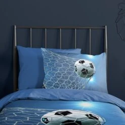 Pure Dekbedovertrek "Fans" - Blauw - (135x200 Cm) -Leen Bakker Winkel 1000098879 0103