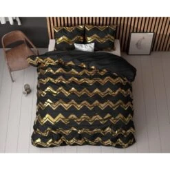 Sleeptime Dekbedovertrek Wave Zwart -2-persoons (200 X 200/220 Cm) -Leen Bakker Winkel 1000098883 0103