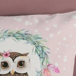 Good Morning Dekbedovertrek "Owli" - Roze - (140x220 Cm) -Leen Bakker Winkel 1000099003 0103
