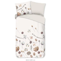 Good Morning Mirre Flanel Dekbedovertrek Zand-1-persoons (140 X 200/220 Cm)